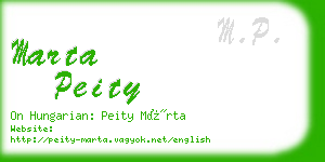 marta peity business card